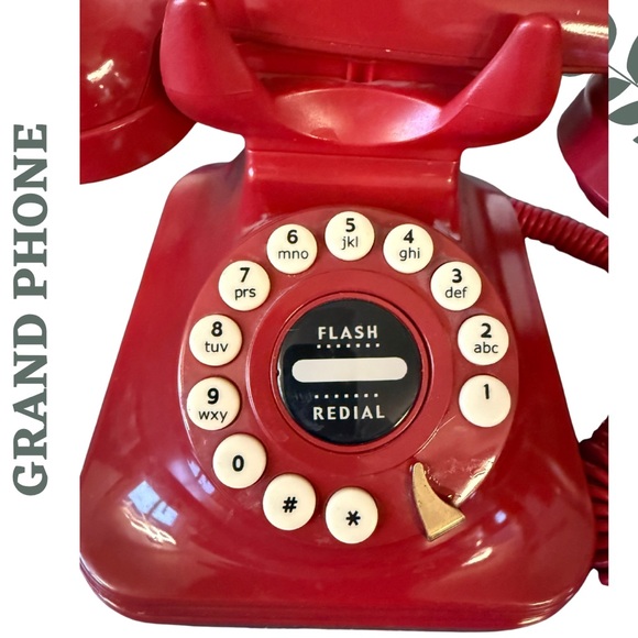 Crosley Retro Red Rotary Phone Pottery Barn Like New - Picture 4 of 5